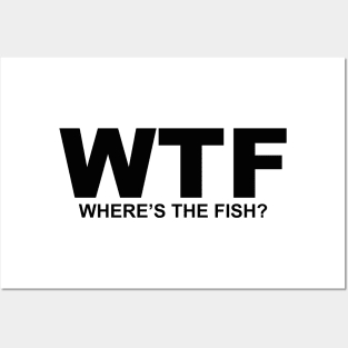 WTF What the Fish? Sarcasm Sayings Quotes Minimal Word Art Posters and Art